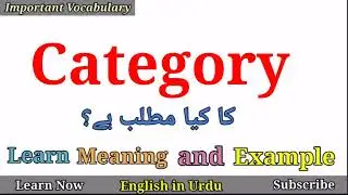Category Meaning