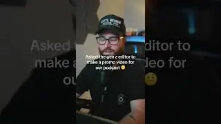 Asked the gen z editor to make a promo video for our podcast 🤨