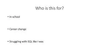SQL select in 5 min or less - Introduction