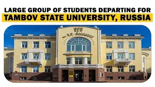 Large Group of Students Departing for Tambov State University, Russia