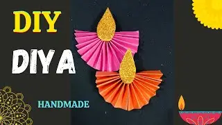How To Make Paper Diya 🪔🪔 | Diwali Decoration Ideas | Diwali Craft | Diya Decoration #crafterkavya