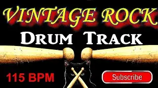 Vintage Old School Rock Drum Track, 115 BPM, Instrumental Drum Beats for Bass Guitar 🥁Beat 560🥁