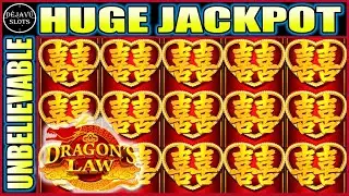 UNBELIEVABLE LAST SPIN HUGE JACKPOT HANDPAY! HIGH LIMIT DRAGON LAW SLOT MACHINE