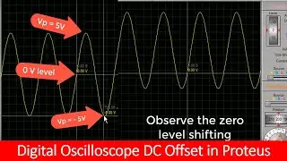 digital oscilloscope dc offset  in proteus