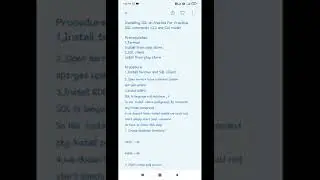 Installing SQL on Android For Practice SQL commands (CLI and Gui mode)