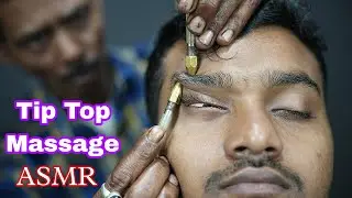 Tip Top ASMR Pin Pen Massage By Uncle Barber | Head Massage And Forehead Massage With Neck Crack