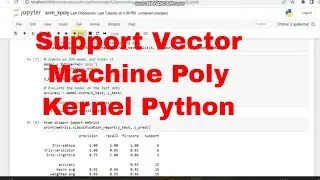 Support Vector Machine SVM with Poly kernel Python Code / Machine Learning SVM Python