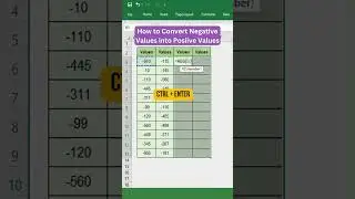 How to Convert Negative Values into Positive Values 