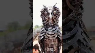 Owl metal art sculpture #sculpture #artwork #welder #diy #metalart #art