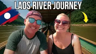 Slow boat down the Mekong river - Huay Xai Laos to Pak Beng - Thailand Laos slow boat