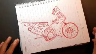 draw motorcycles: Exciter | draw custom motorcycle | bkrv art