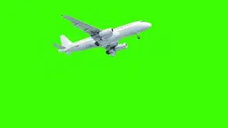 Airplane flying green screen effect video ||