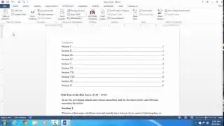 Creating a Table of Contents in Word 2013 for PC
