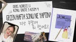 [23] Korean 1.1 Video Lessons - Unit 5 Part 4 - What did you do last weekend? What did you do las...