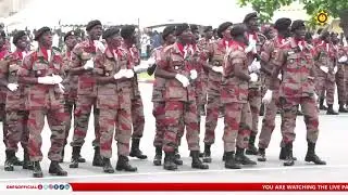 Ghana National Fire Service Recruit Course 54 Chanting the Service Yell.