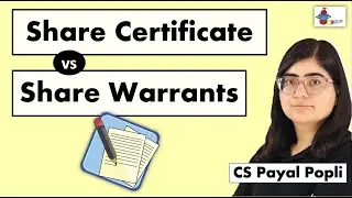 Share Certificate and Share Warrant |What is Share Certificate? | Share Certificate vs Share Warrant