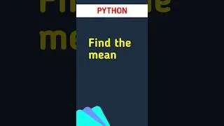 Find mean in python 