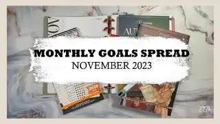 Monthly Goals Spread | Setup With Me (SWM) | November 2023 | Happy Planner (Monthly)