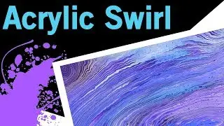 Swirl Technique Acrylic Pour - Electric Blue
