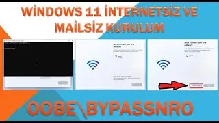 WİNDOWS 11 İNTERNETSİZ VE MAİLSİZ KURULUM