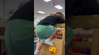 Autistic Son Levi Climbs a Rock Wall For First Time #shorts #autism