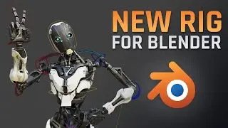 RIGGED Worker Robot Model for BLENDER