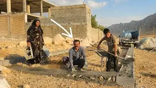 The beginning of house construction in the city after several months of displacement 