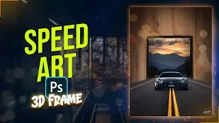 Speed Art | 3D Frame Mercedes AMG GT | Photoshop