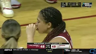 😳 Vann ELBOWED In FACE Accidentally By Holmes | NCAA Tournament Oklahoma Sooners vs Indiana Hoosiers