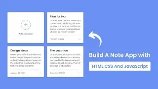Build A Notes App in HTML CSS & JavaScript Free source code
