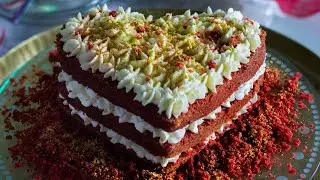 TARTA RED VELVET con frosting de queso y crema de nata con queso✨una de las favoritas