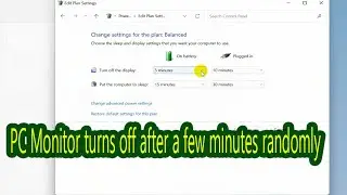 PC Monitor turns off after a few minutes randomly
