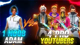 😱ONLY RED NUMBER🤯 // NOOB ADAM VS 4 PRO YOUTUBERS // CAN YOU DO THIS 👽🔥? // HACKER GAMPLAY🤡//...