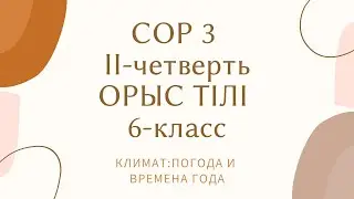 Сор3 2-четверть русский язык 6 класс орыс тілі бжб 6 сынып
