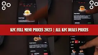 KFC Menu With Prices 2023 | Entire KFC Menu Prices | KFC Burgers Prices 2023