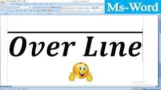 How To Use Overline In word || Shortcut key for Overline in word || Overline in word