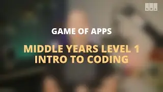 Intro to Coding for grades 6 to 9 students--Middle Years Level 1 Program