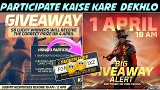 Free Fire Redeem Code।1 April Redeem Code Free Fire। Today Redeem Code। Instagram Giveaway Free Fire