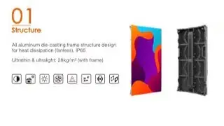 P3.9 Outdoor LED Video display, front service, fixed installation
