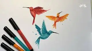 Pitt Artist Pen Tutorial | Drawing Hummingbirds