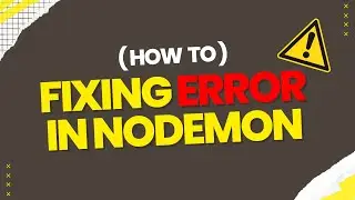 ✅ FIXED Security Error in Nodemon | How to fix error in nodemon❓