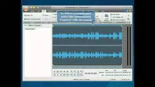 How to delete unnecessary parts from audio track using AVS Audio Editor?