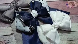 Maratón de moños escolares // hermoso moño con listón de 5 cms fácil de hacer//floresely
