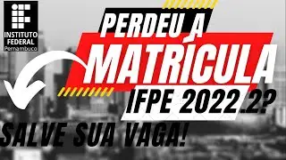 Como Salvar o seu Curso no IFPE 2022.2?