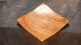 woodturning a square zebrano bowl