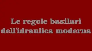 Promemoria dell'idraulico - Le regole di base  -