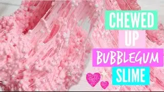 How To Make Chewed Up Bubblegum Slime! CHEAP RECIPE! DIY Crunchy Slime!
