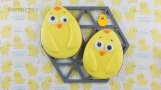 Цыплёнок для украшения на Пасху. Мастер-класс по пряникам. Cookies with icing. Пасхальные пряники.