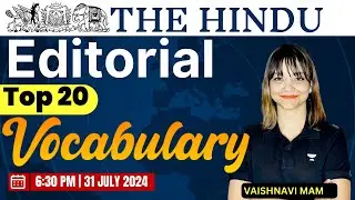 CLAT 2025 | The Hindu Top 20 Vocabulary of the Day | The Hindu Analysis by Vaishnavi mam