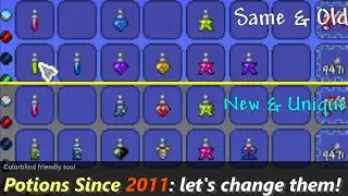 These 13-year-old Terraria Potions looks all the same... ─ Giving Ironskin Potion a new look!